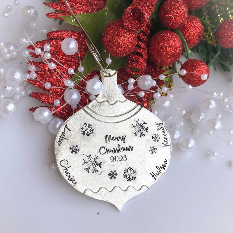 Vintage type ball Christmas ornament, personalized ornament