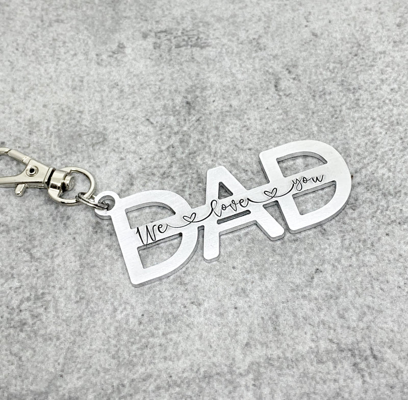 Dad keychain with kids names