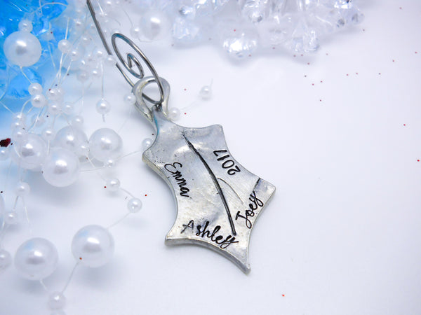 Holly Leaf Personalized Christmas Ornament - Sweet Tea & Jewelry