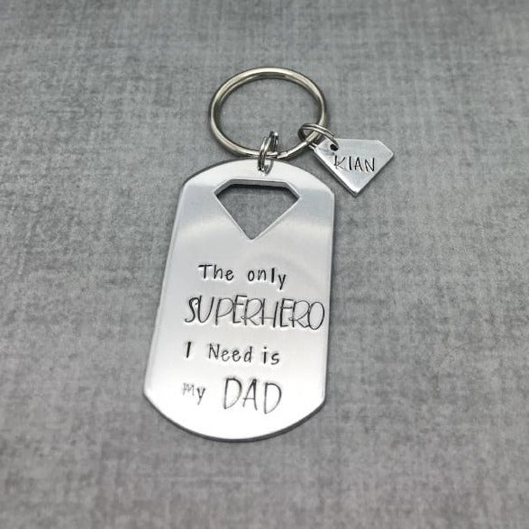 Super Hero Dad Keychain