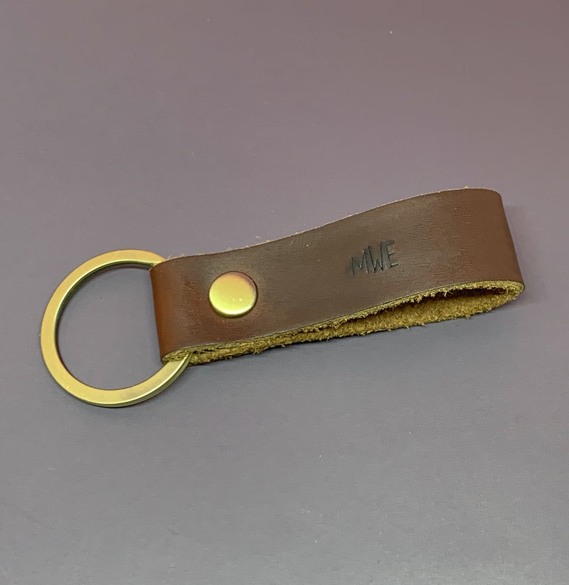 personalized leather key chain