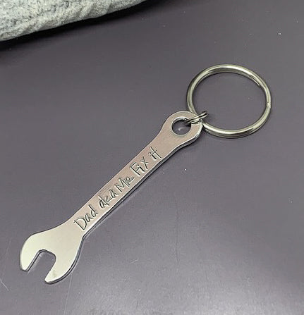 Personalized Wrench Key chain, Fathers Day key chain