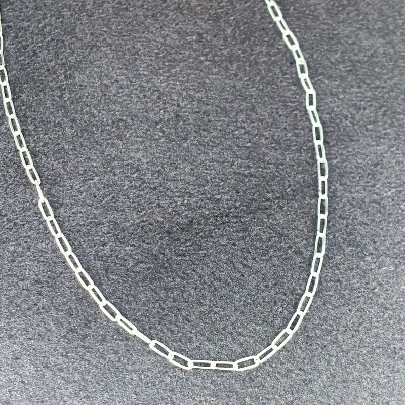 2.6mm paper clip chain necklace