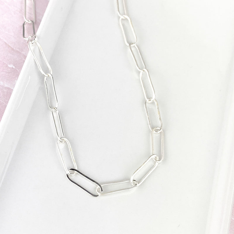 5.4mm large paperclip chain necklace