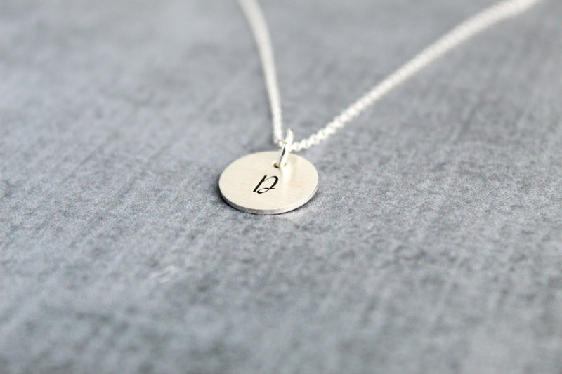 Personalized Initial necklace, sterling silver