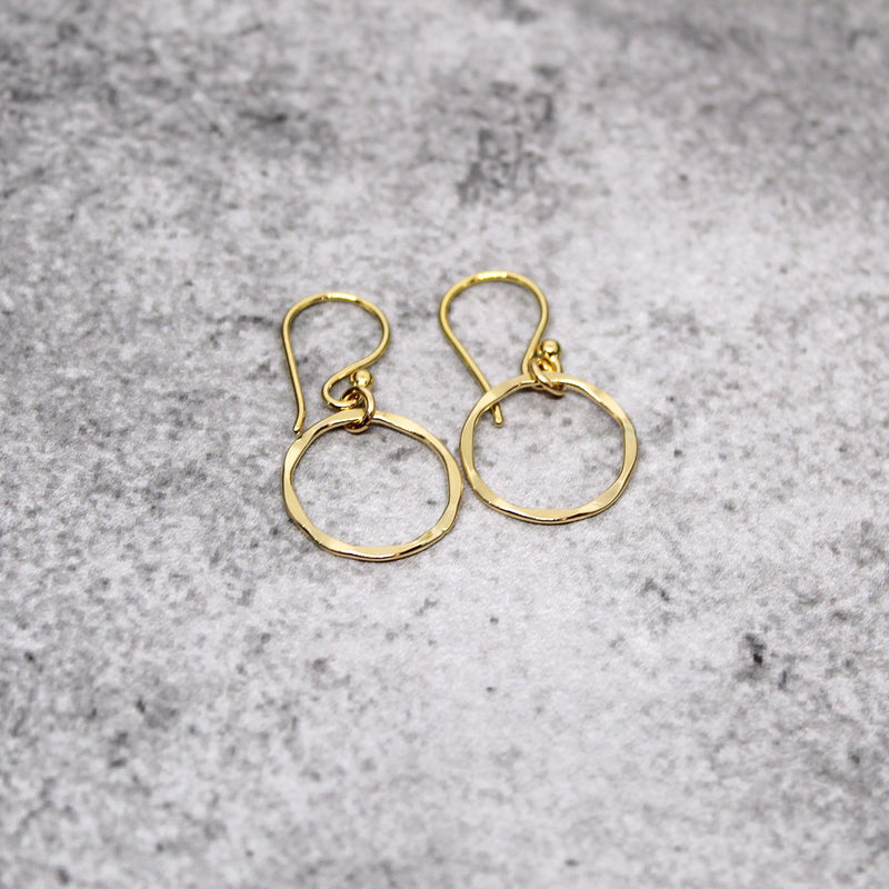 gold karma earrings