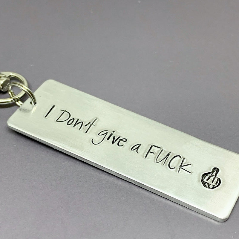 i don't give a fuck key chain