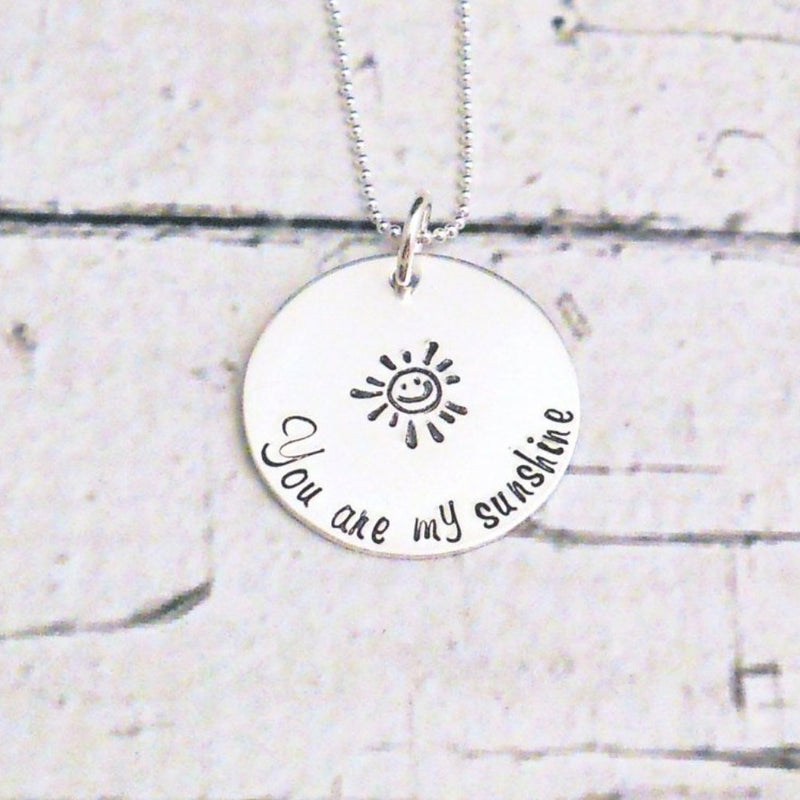 Sterling silver You are my sunshine necklace - DCDJewelry