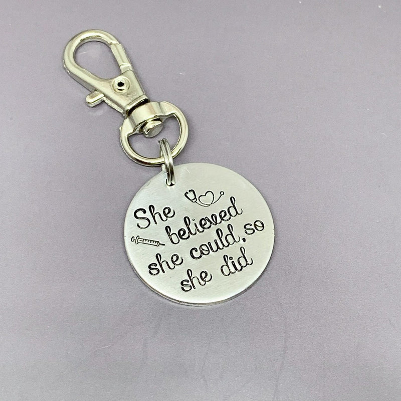 She believed she could so she did key chain